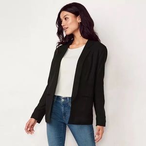 Black open front blazer